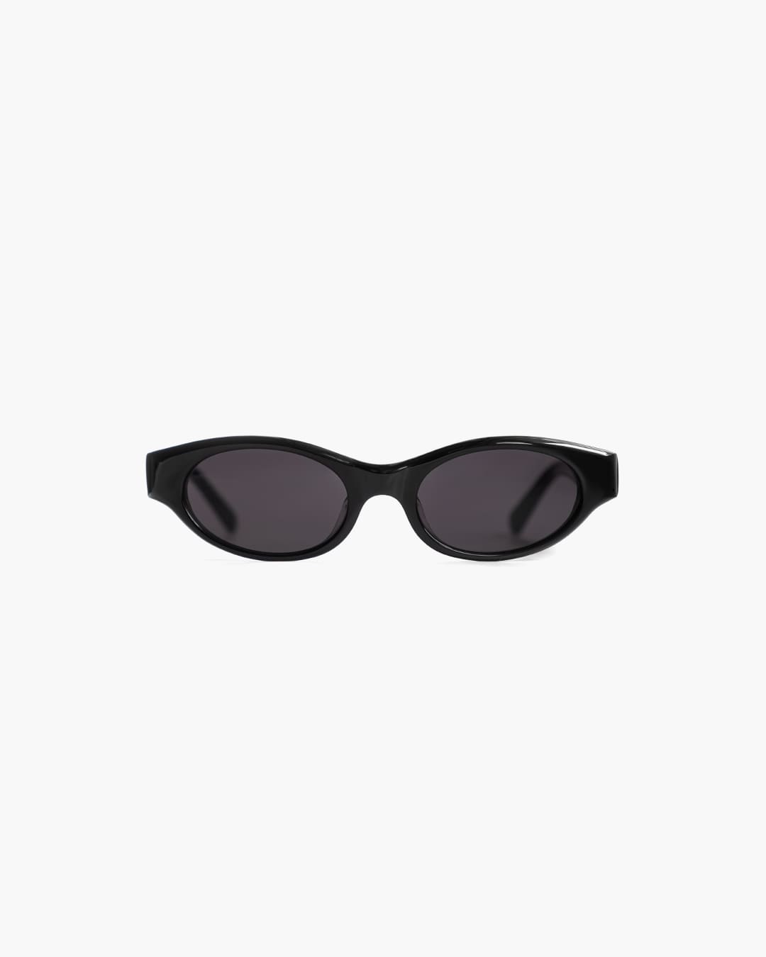 Black sunglasses on a white background