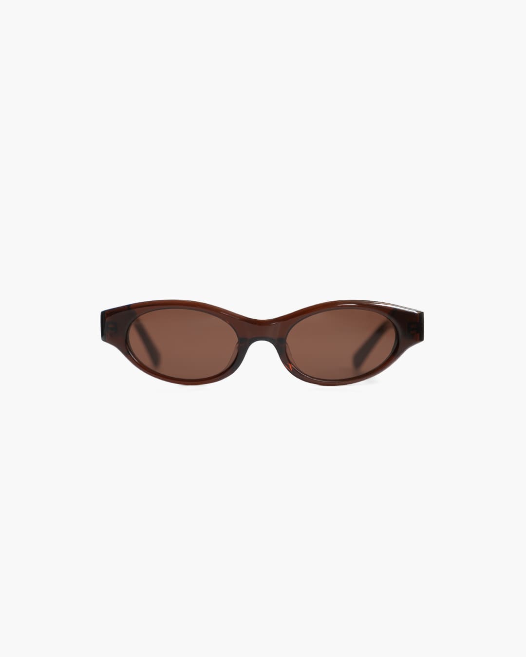 Brown sunglasses on a white background