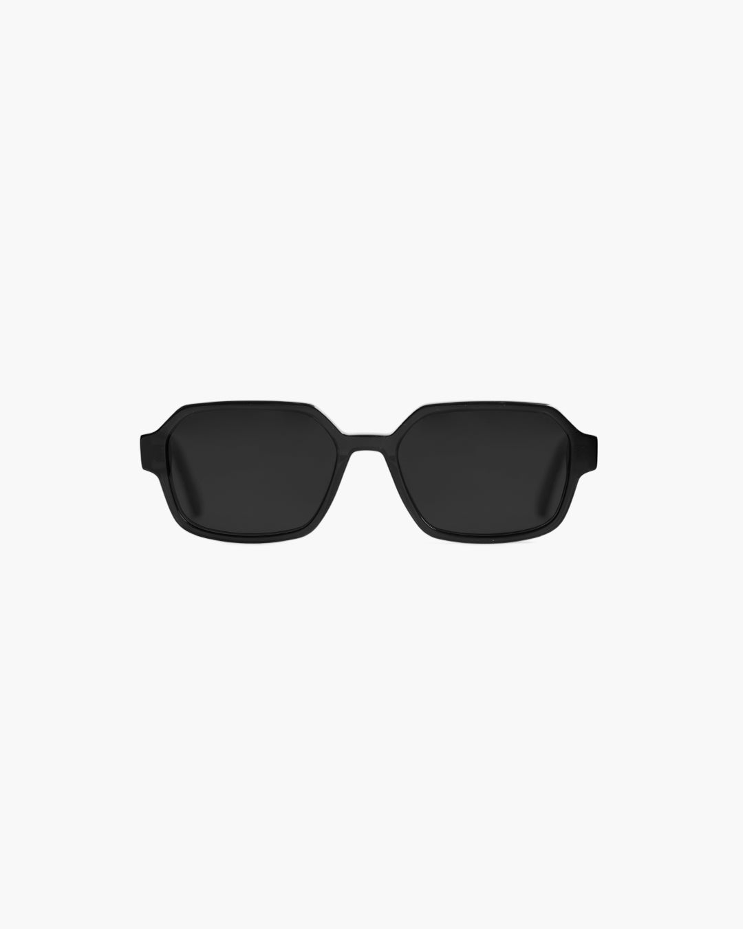 Black sunglasses on a white background