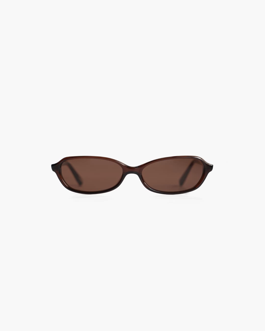 Brown sunglasses on a white background