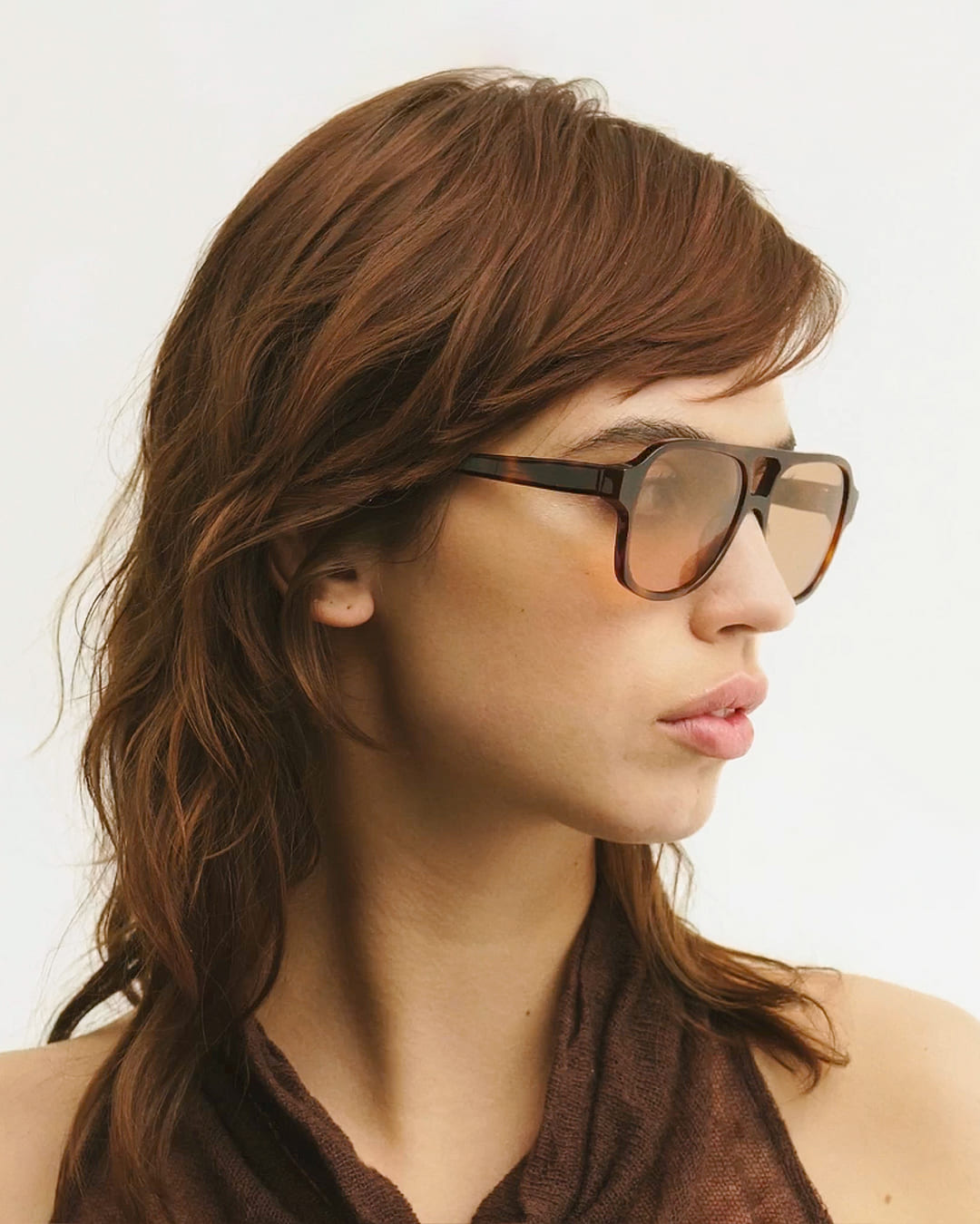 Gelo Tortoise Cinnamon - Retro Aviator Sunglasses by Corlin