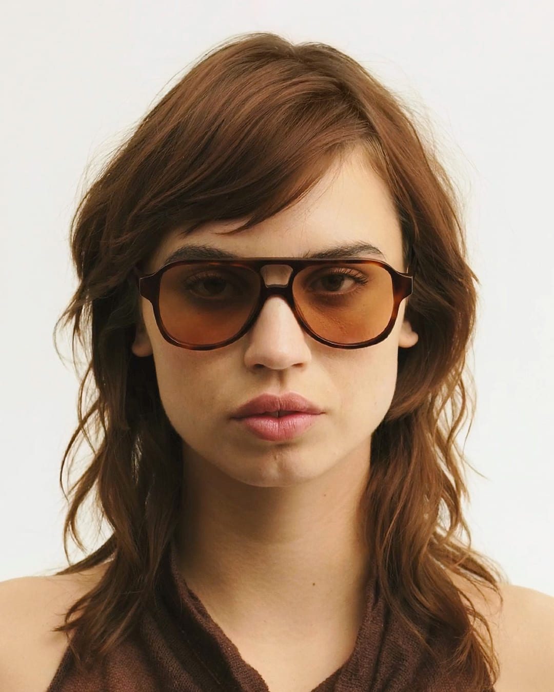 Gelo Tortoise Cinnamon - Retro Aviator Sunglasses by Corlin