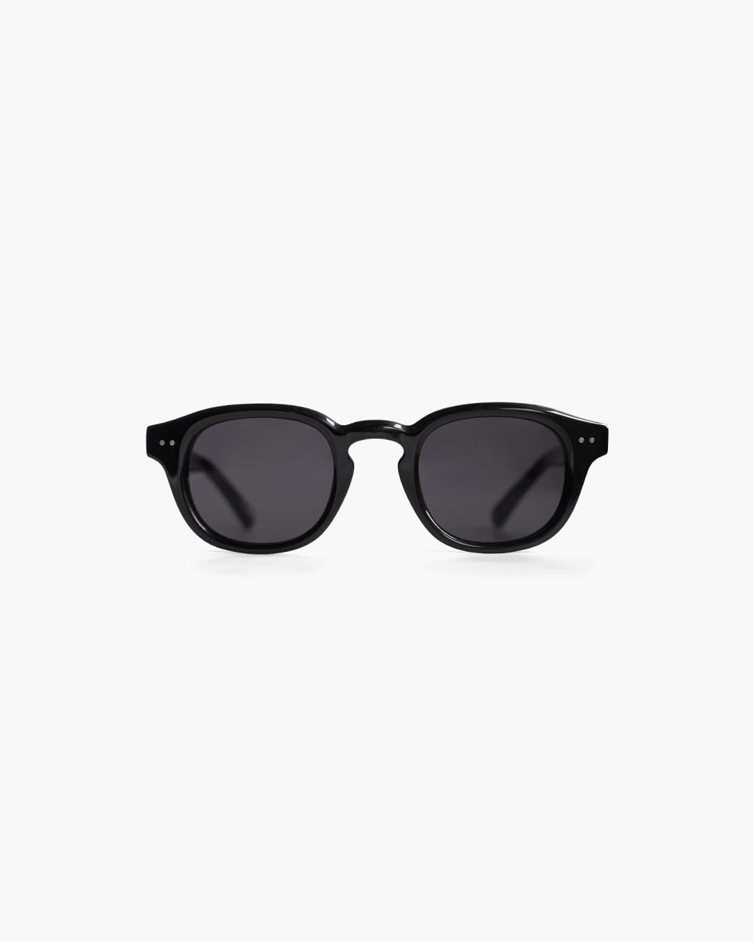 Black sunglasses on a white background