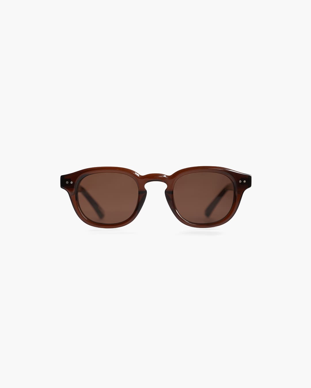 Brown sunglasses on a white background