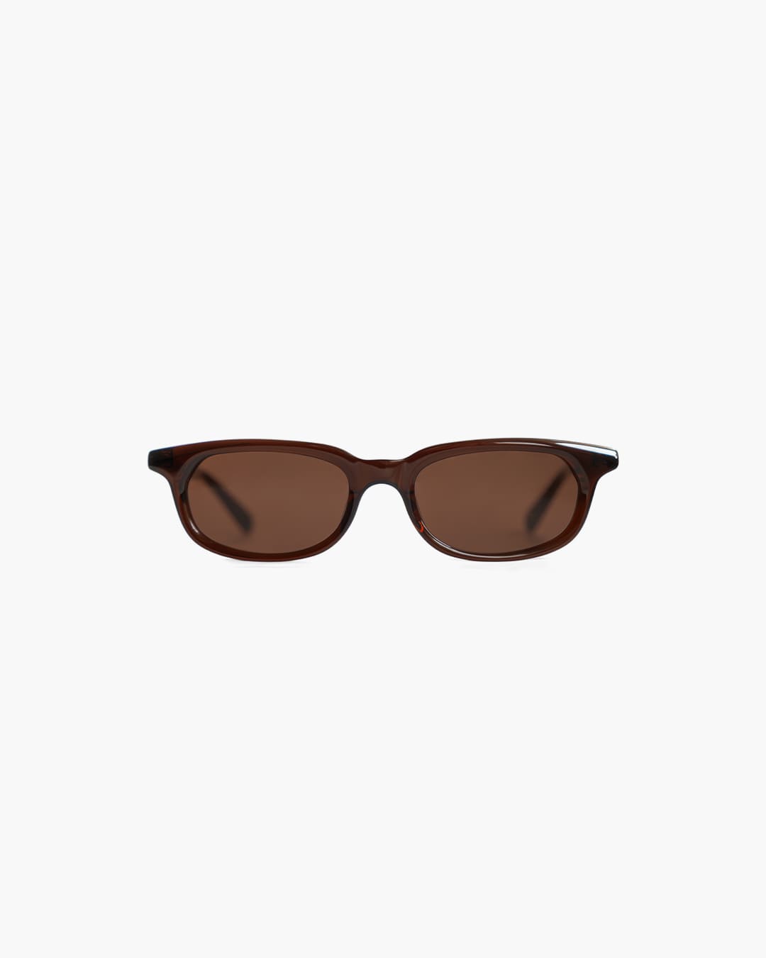Brown sunglasses on a white background