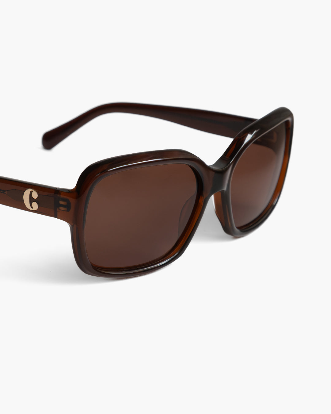 Corlin Eyewear Lana Brown Brown oversized sunglasses — minimalist Scandinavian eyewear design