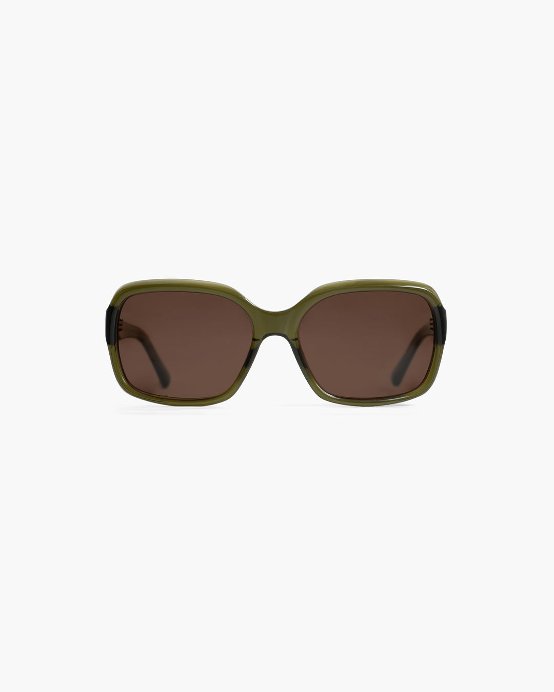Corlin Eyewear Lana Olive Brown sunglasses — oversized square acetate frames