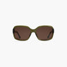 Corlin Eyewear Lana Olive Brown sunglasses — oversized square acetate frames