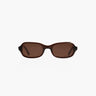 Brown sunglasses on a white background