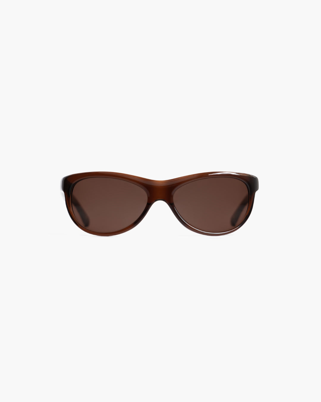 Corlin Eyewear Lynne Brown Brown sunglasses — minimalist wraparound acetate frames