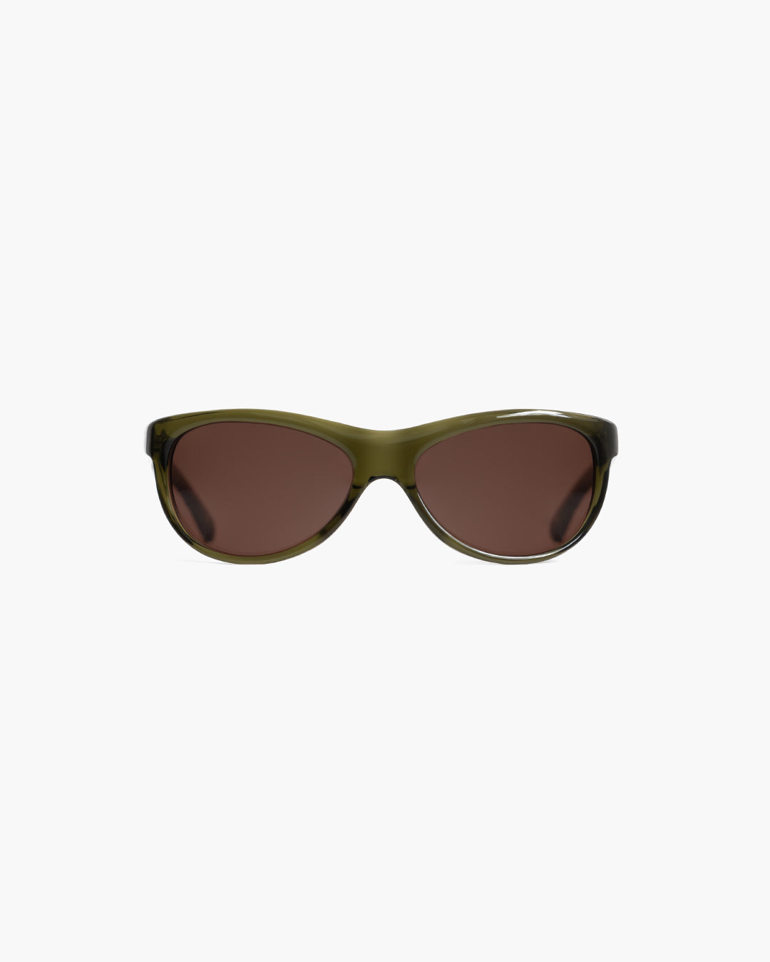 Corlin Eyewear Lynne Olive Brown sunglasses — minimalist wraparound acetate frames
