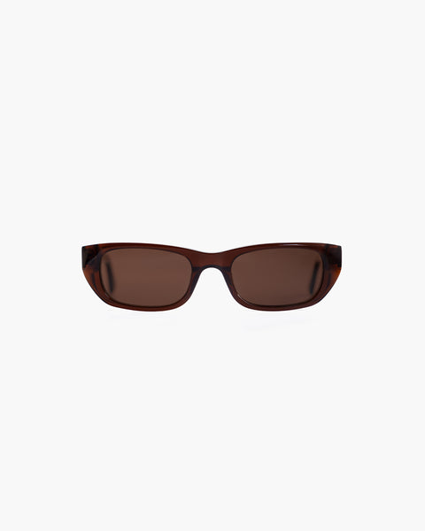 Marcel Brown Brown - Tonal Rectangular Sunglasses by Corlin